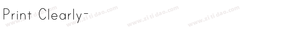 Print Clearly字体转换